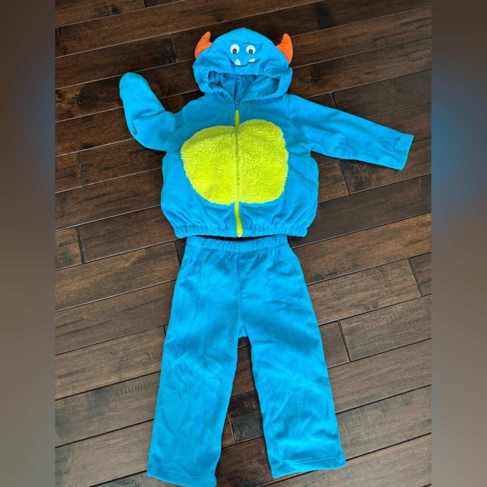 🎃Carter's Blue and Lime Monster One Piece